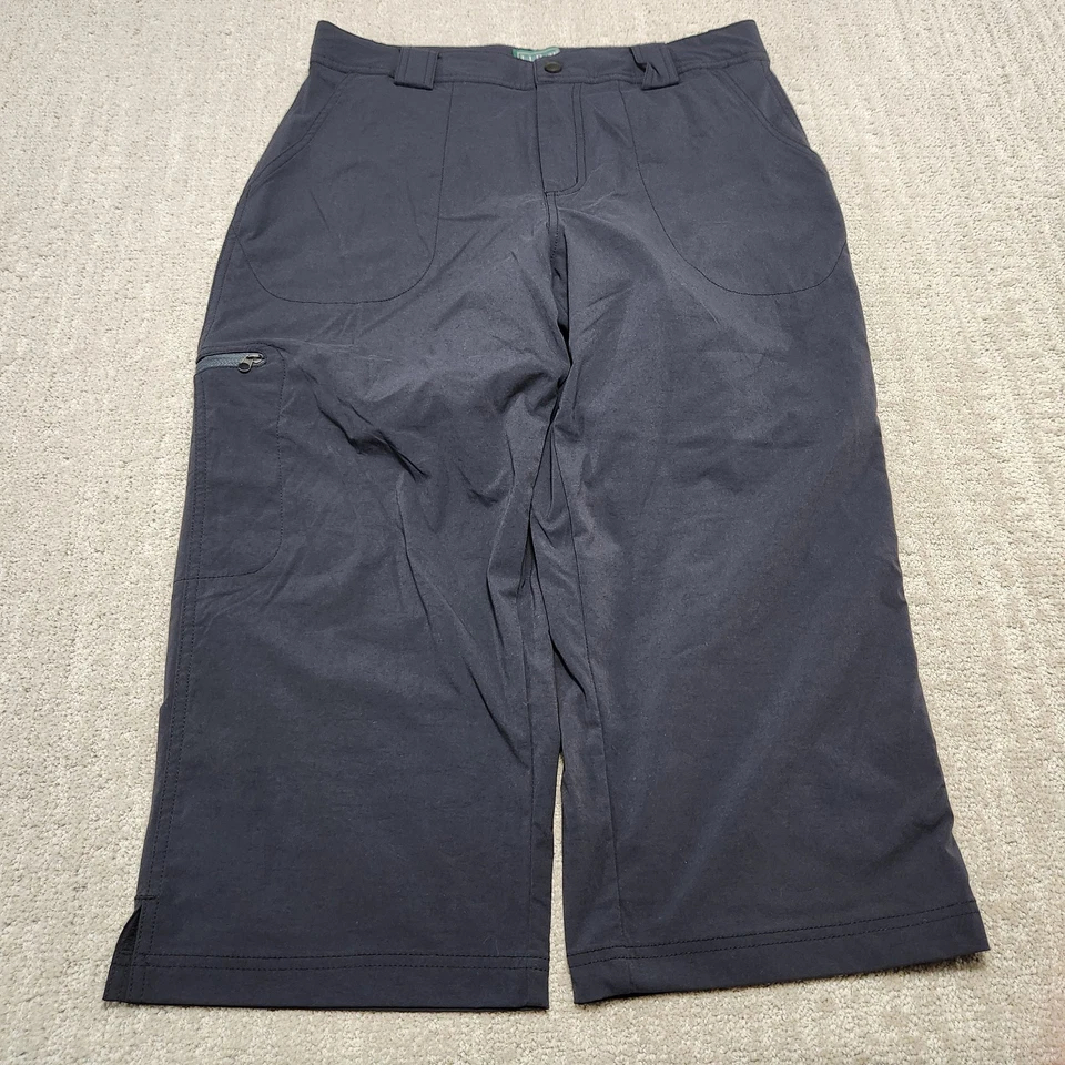LL Bean Cycling Pants Women Small Comfort Trail Padded Full Seat Straight Crop - Image 1 of 4