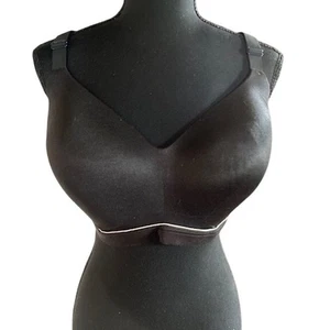 Cacique Black Wireless Comfort Bra 44DD Crossover Back - Picture 1 of 7