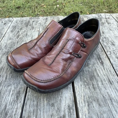 RIEKER ANTISTRESS Women’s Celia Red Mahogany Leather Shoes SZ EU 42 US 10.5 EUC - Image 1 of 4