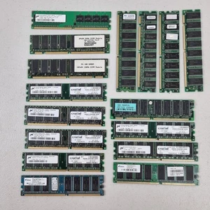 Bundle of Crucial 1GB & 512 MB Mixed DDR 333 266 184 PIN DIMM RAM & More - Picture 1 of 17