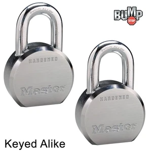 Master Lock High Security Padlocks - (2) Keyed Alike w/ BumpStop 6230NKA-2 - Picture 1 of 2