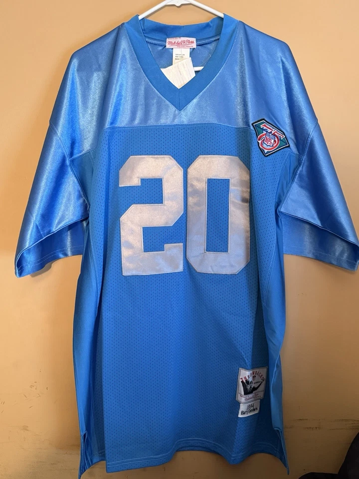 Футболка Барри Сандерса 1994 Throwbacks Lions размер 54 Mitchell & Ness новая с биркой - Изображение 1 из 4