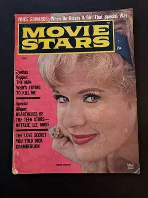 Movie Stars Magazine Apr 1962 CONNIE STEVENS As-Is - Image 1 of 4