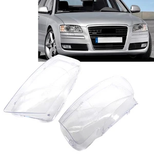1 Pair Car Transparent Headlight Headlamp Lens Cover For Audi A8 D3 2005-2010 - Picture 1 of 8