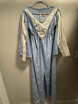 Disfraz de Mucama Marion Renacimiento Adulto Talla Única Azul Claro Ren Fest Foto 1 de 4