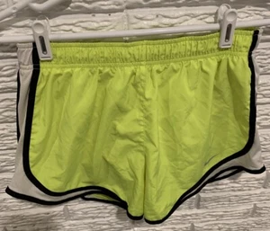 Nike Dri-Fit Running Shorts Women M, Bright Yellow, Lining *Faint Spots On Back - Picture 1 of 6