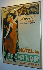"HOTEL DU PACHA NOIR", framed French poster by Jules Grün 1899, 49" x 35" - Picture 1 of 1