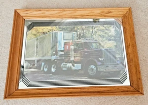 Semirremolque Peterbilt de 18 ruedas años 80 y remolque con marco espejo de carnaval - Imagen 1 de 6