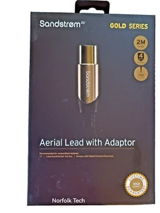 Cavo antenna SANDSTROM AV GOLD SERIES con adattatore S2AER315 GARANZIA A VITA - Foto 1 di 3