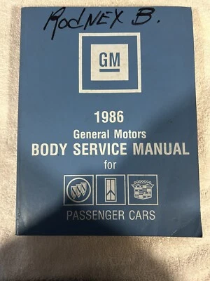 1986 Buick Body Shop Manual 86 Grand National Regal Riviera Electra LeSabre Etc - Image 1 of 4