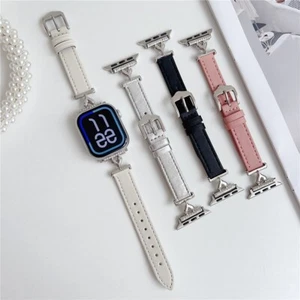 Slim Heart Leather Band Strap for Apple Watch 11 10 9 8 7 6 SE 41/42/45/46/49mm - Picture 1 of 29