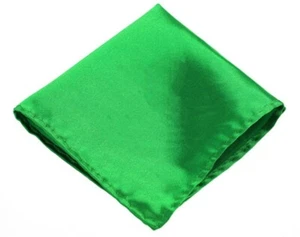 SUIT POCKET HANKERCHIEF POCKET SQUARE GREEN (BRAND NEW) 22cm x 22cm - Picture 1 of 2