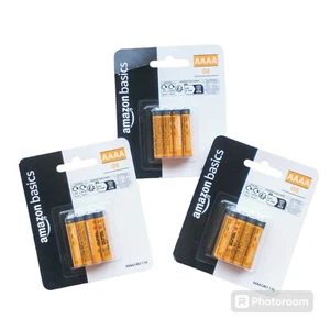 24 Total Batteries - Amazon Basics AAAA 1.5 Volt Everyday Alkaline Batteries - Picture 1 of 3