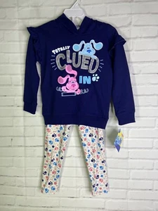 Blue's Clues and You Blue Magenta Long Sleeve Top Pants Outfit Set Kids Girls 5T - Picture 1 of 14