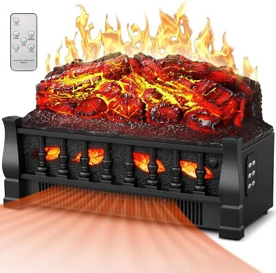 Electric Fireplace Insert Log Heater 21",Adjustable 5 Flame Brightness,5 Speed - Image 1 of 4
