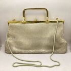 Vintage Goldcrest Mesh Beige Handbag (F5) S#555