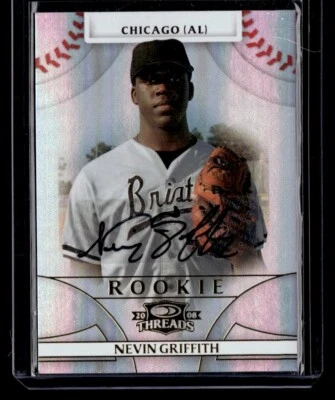 2008 Donruss Threads Autograph** Nevin Griffith ** #'d/999  Card #106 GRADABLE - Image 1 of 2