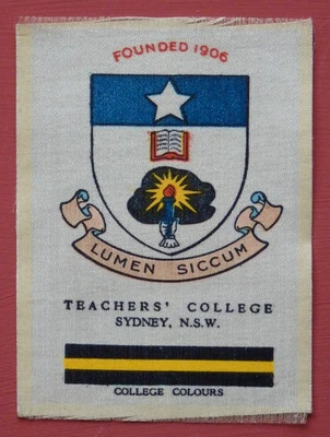 TEACHERS COLLEGE SYDNEY Australia 1910 BAT Silk Card  - Image 1 of 2