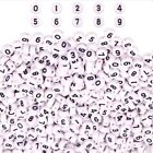500Pcs White Number Beads Acrylic Bracelet Beads Beads for Crafts  Keychain