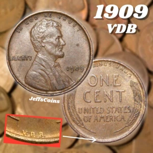✯ 1909 P VDB Lincoln Cent ✯ From Estate Hoard Penny Rare ✯ - Picture 1 of 3