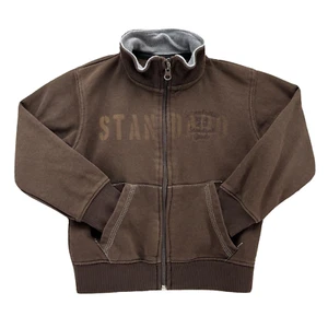 Zara Kids Sweatshirt Boys 3-4 Brown Pockets Outdoors Full Zip Sweater Youth A11 - Picture 1 of 9