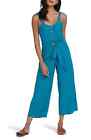 Roxy Mind Trip Crop Jumpsuit, Size Small In Biscay Bay