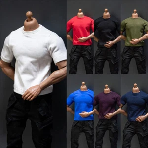 1/6 T-Shirt kurzärmelig für 12 Zoll Puppe Modell weiblich männlich Soldaten Figuren - Bild 1 von 18