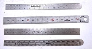 Steel Rules - 6in - Lot of 4 Various - Picture 1 of 9