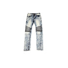 Rok Jeans homme droit/maigre en détresse taille 30x32 bleu lavé