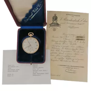 IWC 14K Gelbgold Lepine Empire H4 Cal.73 17j OF Original Box & Papier 50mm - Bild 1 von 9