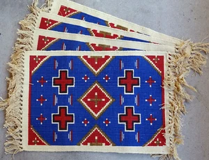 Canvas Stencil Placemat 155-HIMAT Southwest Southwestern Design Western Set of 4 - Picture 1 of 3