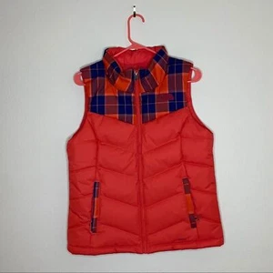 NORTH FACE plaid retro Sheka 550 down puffer vest S - Picture 1 of 10
