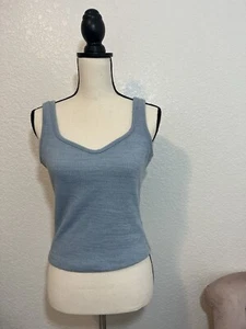 Baby Blue Sweetheart neckline Cropped Tank top Two Pack SHEIN Medium - Picture 1 of 7