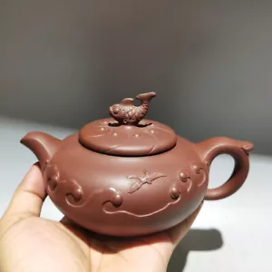 Exquisita tetera china de arcilla Zisha hecha a mano (鱼跃龙门 低款:陈旭凤) - Imagen 1 de 8