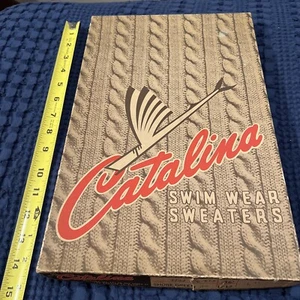 1940's Vintage Catalina California Swimsuit Bathing Suit Sweaters Box Decor - Picture 1 of 16