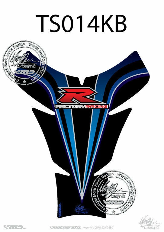 Suzuki GSXR600/750/1000 2005-08 3D Gel Tankpad MOTOGRAFIX Parte: TS014KB Foto 1 de 1
