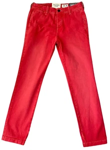 Abercrombie & Fitch Skinny Chino Button Fly Pants Coral Men Size 30 x 30 - NWT - Picture 1 of 12