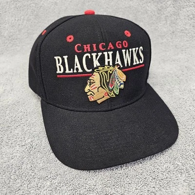 Gorra de béisbol Chicago Blackhawks CCM Pro OK'd Snapback NHL Hockey Bar Logo Foto 1 de 4