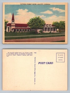 Lafayette, LA-Louisiana, Catholic Student Center Chapel Vintage Postcard - Picture 1 of 3