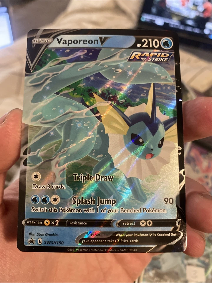 Vaporeon V SWSH150 SWSH: Sword & Shield Promo Cards Holo - Image 1 of 2