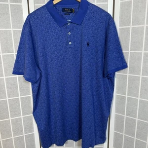 Polo Ralph Lauren Poloshirt Herren XXL Blau Floral Classic Fit Preppy Golf SS - Bild 1 von 7