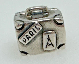 Pandora Moments Abenteuer Koffer Reise Paris Sterling Silber Charm - Bild 1 von 6
