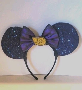 Diadema Ursula Villanos Disney Sirenita Orejas de Minnie Disneyland - Imagen 1 de 2