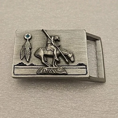 De colección - Hebilla de cinturón indio nativo americano a caballo Fin del sendero - EE. UU. Foto 1 de 4