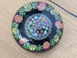 Vintage schottischer Monart Paul Ysart Millefiori & Latticino Glas Briefbeschwerer - Bild 1 von 10