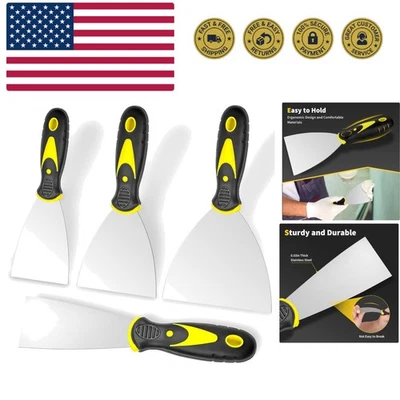 Cuchillo de masilla, juego de 4 cuchillos para masilla 2, 3, 4, 5 pulgadas, rasguño de pintura de acero inoxidable... Foto 1 de 4