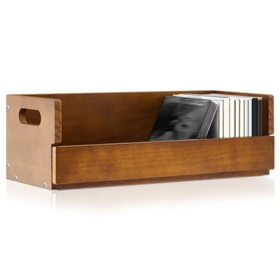 1 Juego de Caja de Almacenamiento de CD de Madera Soporte Estante Cassette Cinta Estantes de Exhibición con Coche... Foto 1 de 4