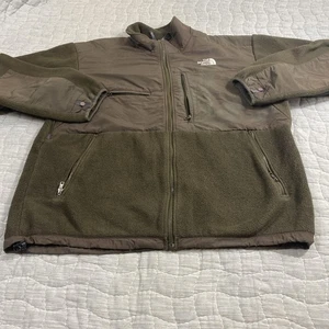 The North Face Jacket Mens XL Olive Brown Fleece Full Zip Zip Pockets Outdoor - Picture 1 of 11