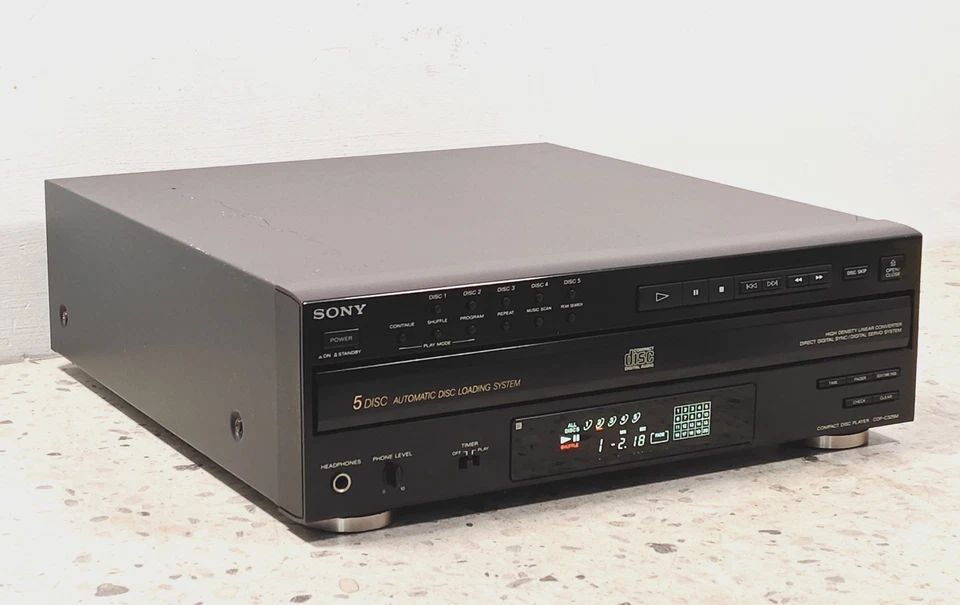 SONY CDP-C352M Hi-Fi 5 disc multi changer compact disc CD player JAPAN - Image 1 of 4