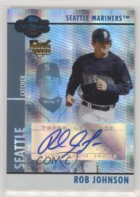 2008 Topps Co-Signers Rookie Auto Hyper Plaid Blue /50 Rob Johnson #112 Auto - Image 1 of 2